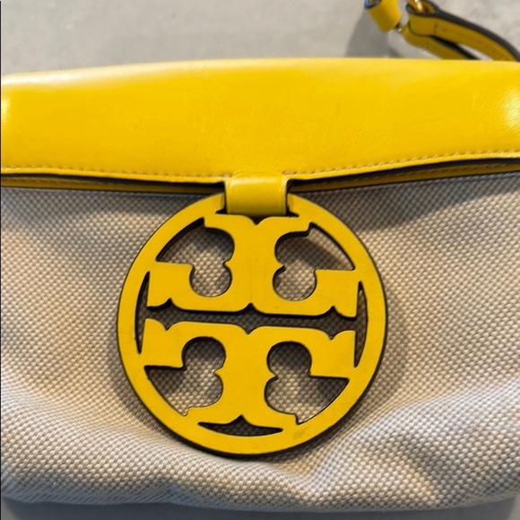 Tory Burch Miller Canvas Crossbody Bag in Lemon Drop - Picture 2 of 13